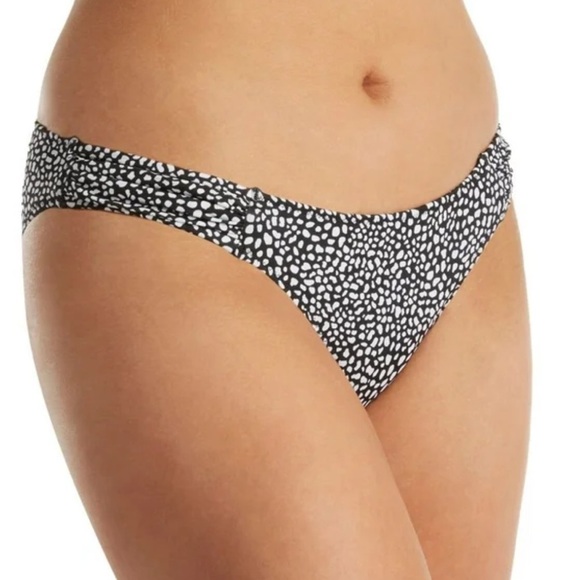 Low rise black and white bikini bottoms. Small - Picture 1 of 5